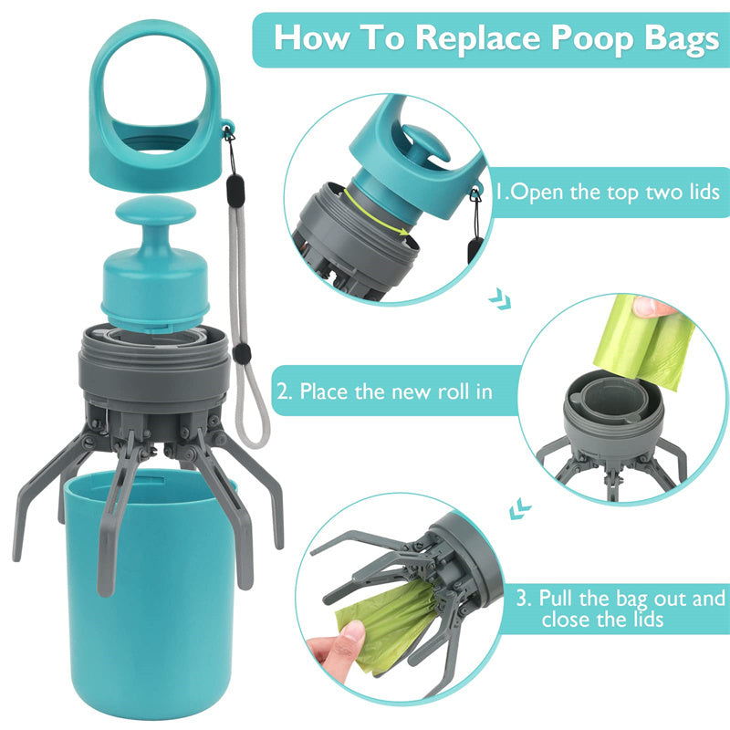 Lightweight Dog Pooper Scooper With Built-in Poop Bag Dispenser - Daisy's Amazing Deals